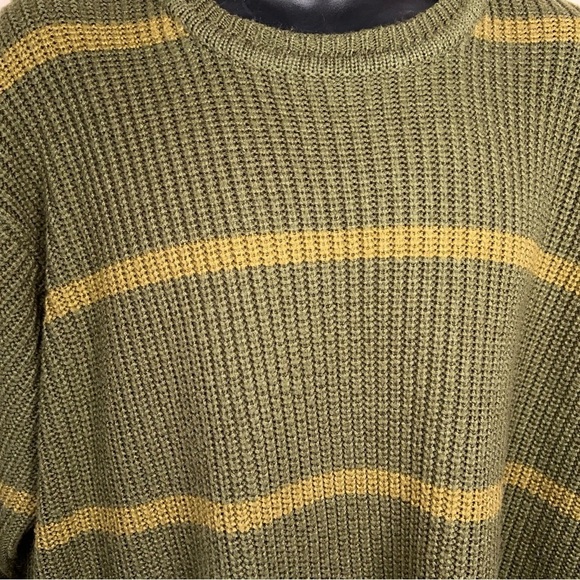 XL PG Field Green Academia Knit Sweater Long Sleeve Stripes Mens Outdoor - Picture 3 of 13